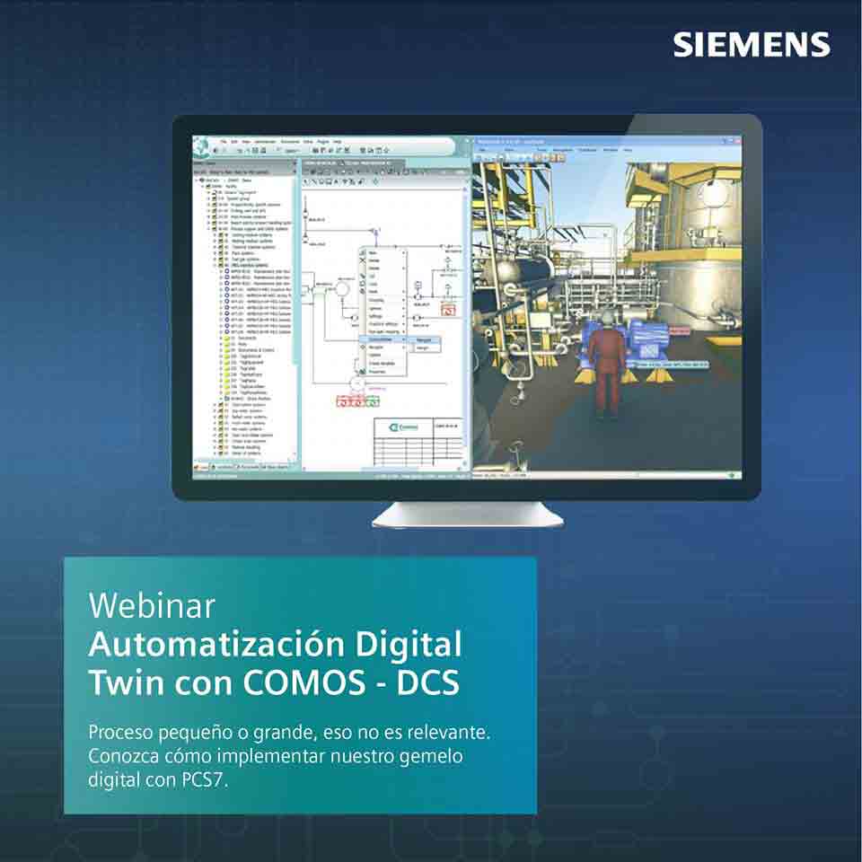 Proceso pequeño o grande, eso no es relevante. Conozca Automatización Digital Twin con COMOS - DCS